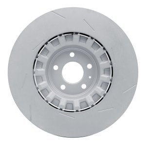 Porsche Macan Brake Rotor (1) - Left Front - R1 Concepts - Slotted Carbon Alloy GeoMET - `17-`18